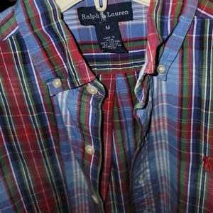 Boys polo Ralph Lauren plaid button shirt